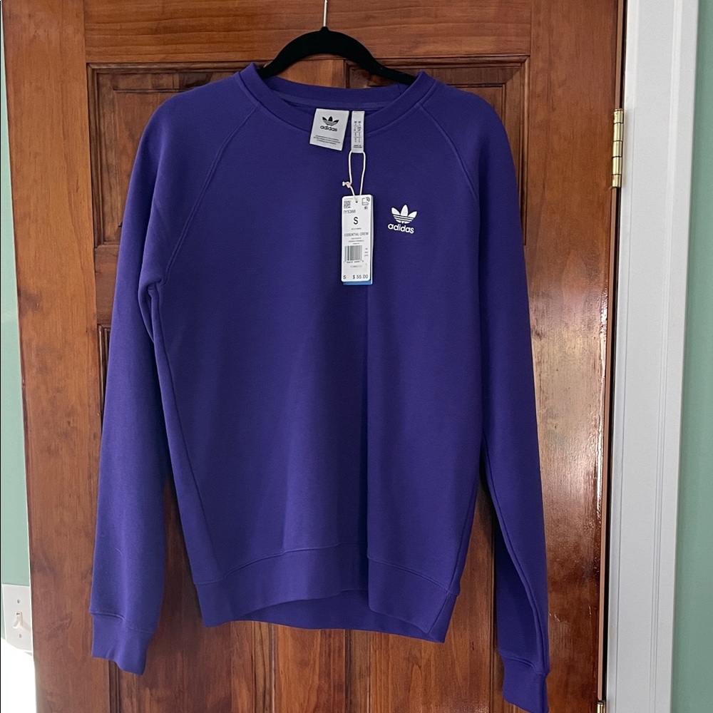 Adidas Men's Crewneck in Vibrant Purple NWT Size Small
